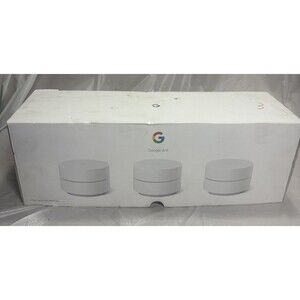 Google Wifi 1200 Mbps 2 Port 1000 Mbps Wireless Router Snow, Pack of 3, GJ2CQ
